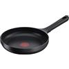 Tefal G61204 Trattoria Pro Padella 24 cm in alluminio pressofuso rivestimento antiaderente sicuro indicatore di temperatura adatto a tutti i tipi di fornelli, adatto per induzione, nero