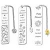 OPVXZAD 3pcs Segnalibro in Acciaio Inox,13 * 2.6cm Segnalibro in Acciaio Inossidabile,Regali per Gli Amanti dei Libri,Ciondolo Portafortuna per Insegnanti,Amici, Studenti e Colleghi