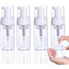 PEPAX Confezione da 4 dispenser per sapone in schiuma, 50 ml, vuoti, ricaricabili, per shampoo da viaggio