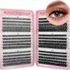 KEYRI 580 Pezzi Ciglia Finte Extension Ciglia 30-40-50-60-80-100D Curl Ciglia-Finte Ciuffetti per Estendere le Ciglias a Casa Eyelashes Naturali per Ragazze e Donne Principianti (8-16mm Mix)