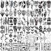 CharmeFleur 72 fogli di mini-tatuaggi Halloween adesivi, tatuaggi finti che sembrano reali e durano a lungo, tatuaggi Halloween includono lupi spaventosi neri, leoni, tigri, scheletri, teschi
