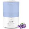 LEVOIT Umidificatore Ambiente, per Camera dei Bambini, con Luce Notturna e Aromaterapia, Top Fill, 3L/25H di Durata, con Nebbia Fredda, Spegnimento Automatico e Silenzioso, Ugello a 360°, Blu