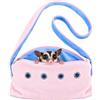 Meow&Woof Zucchero Glider Bonding Pouch & Small Animal Carrier - Imbracatura a prova di fuga per ricci, furetti, criceti (25,4 x 15,2 cm, rosa)