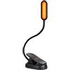 LXSINO Lampada da Lettura, Lampada Clip Ricaricabile con 4 LED 3 livello di luminosità, Luce da Libro con Pinza per Lettori di Notte, E-Reader, Bambino, Kindle, Studio, Letto, Viaggi, Tablet, (luce calda)