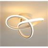Arcadia Plafoniera LED - Lampada LED Soffitto - Applique Forma di Fiore Luce Bianco Naturale 4500K 2000 Lumen 20W- Illuminazione Soggiorno Bagno Cucina Camera Corridoio 24 cm