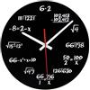 Timelike, orologio da parete moderno, design unico, matematica, equazione, ogni ora è caratterizzata da una equazione matematica, Nero