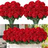 Artifolia 6 Pezzi Gerani Finti da Esterno, Fiori Artificiali da Esterno, Resistente Allo Sbiadimento, per Balcone Patio Cimitero Sospensione di Fioriere Decorazione Centrotavola, Rosso