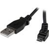 StarTech.com Cavo Adattatore USB A a Micro B angolato da 2m, M/M (USBAUB2MU)