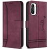 Bravoday Cover per Xiaomi Poco F3 / Mi 11i / Mi 11X / Mi11X PRO 5G / Redmi K40 5G / K40 PRO 5G / K40 PRO + 5G, Flip Custodia in Pelle PU Portafoglio Custodia per Xiaomi Poco F3, Vino Rosso