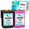 FENTEC Cartucce HP Envy 4520 4525 4528 302XL, Cartucce HP 3833 3830 3835 3836 3636 2130 302 XL per HP OfficeJet 4650 3831 3834 3835 4654 4655 4656 4657 5220 5230 5232 DeskJet 3630 3639 Envy 4522 4527