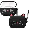 kwmobile Custodia per Apple Airpods Pro 2 Cover - Protezione Resistente per Auricolari Wireless - in Silicone Antigraffio - gatto