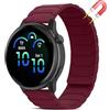 Niboow 20mm Magnetico Silicone Cinturino per Garmin Forerunner 570 42mm/165/165 Music/Approach S50/S44/ Vivoactive 6/5/ Venu Sq 2/ Sq 2 Music Edition, Cinturini per Garmin vívomove Trend - Rosso