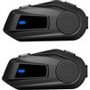 Spovii BT-S6 Interfono Moto Coppia - Bluetooth 5.3, Microfono Morbido e Rigido, Condivisione Musica, Portata 1000m - per Comunicazione Interfono Casco