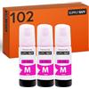 Supply Guy Inchiostro Magenta compatibili con Epson 102 per EcoTank ET-4850 ET-2850 ET-2856 ET-3850 ET-4856 ET-15000 (3 Flaconi di Inchiostro da 3x70ml)
