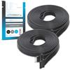 Litcessory Cavo di Prolunga per Philips Hue Lightstrip Plus (3m, 2 Pezzi, Nero - MICRO 6-PIN V4 / Solo Lightstrip)