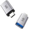 Cable Matters 2-Pack, Adattatore USB C 10Gbps Maschio a Femmina per Trasferimento Dati Ad Alta Velocità e Ricarica Rapida, Reversibile, per iPhone 16, iPad Pro