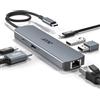 acer Hub USB C con Ethernet 1000 Mbps, HDMI 4K@60Hz, 1 USB-C 5 Gbps, 2 USB-A 3.0, Type-C 100 W PD, docking station multiporta per iPhone 17/16, MacBook iPad Pro/Air, Mac mini M4, Galaxy S24 ecc.