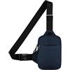 Casecret Borsa a tracolla Uomo Donna Zaino Monospalla Crossbody Borsa Sling Chest Piccola custodia per cellulare a tracolla con portafoglio impermeabile Chest Bag per iPhone Samsung fino a 7,5 Blu