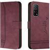 Bravoday Cover per Xiaomi Mi 10T 5G / Xiaomi Mi 10T PRO 5G, Flip Custodia in Pelle PU Portafoglio Custodia per Xiaomi Mi 10T 5G / Xiaomi Mi 10T PRO 5G, con Slot per Schede, Vino Rosso