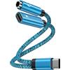 CebKit Adattatore 2 in 1 per cuffie e caricabatterie, da USB C a jack da 3,5 mm, adattatore audio AUX per cuffie con cavo di ricarica, convertitore per Google Pixel 10 9 8 7 6/Samsung Galaxy S26 S25 S24 A56