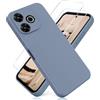 YiKaDa - Cover per Redmi 13 4G (Non per Note 13) & [2 Pack] Pellicola Protettiva in Vetro Temperato, Custodia Liquid Silicone Leggero - Grigio Lavanda