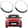 Bekasa 2 pezzi Mini anello di ricambio per fari auto compatibili con Mini Cooper F55 F56 F57, Anello per fanali auto decorativo cromato OEM 51137300631, 51137300632, 51712355791, 51712355798