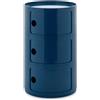 KARTELL Componibili New Big Contenitore 3 Cassetti 42x69,5cm Blu Lucido
