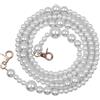 CENPEK 125 Cm Manico con Perline di Perle Manico con Perle Fai da Te Cinghie A Catena di Ricambio Borsa A Catena Borsa Catene di Perle per Borsa Portafoglio Frizione Artigianato