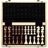 A&A Magnetisches Holzschachspiel, 38,1 cm, Klappbrett, 7,6 cm, Königshöhe Deutscher Ritter Staunton-Schachfiguren / Walnuss & Ahornholz / 2 extra Dame / Brettspiele