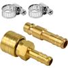 EAAGHK 1/4 BSP Attacchi Rapidi Raccordi Aria Compressa, Attacco Rapido Aria in Ottone con Serra Tubi, Rapido per Innesto Aria e Connettori Maschio, Connettore per Tubo Aria Compressa da 8 mm