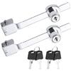 Litensh 2pcs Lucchetto Terrario, Serratura a Cricchetto Chiavi Incluso Per Terrario Vetrina Porte Scorrevoli in vetro, vetrina Scorrevole per cassetti serratura a cricchetto armadio in vetro