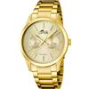 LOTUS Orologio Uomo Analogico Acciaio Inox 316L Oro - Quarzo - Vetro Minerale - Impermeabile 5 ATM Classico Multifunzione 15955/2 Minimalist