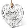 FOKCBOCM Regalo dell'amicizia per donne, amici, cuore, ornamento ricordo, regalo dell'amicizia per la migliore amica, migliore amica, migliore amica, compleanno, Natale, laurea, regalo di amicizia per donne e
