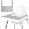 Lomgwumy Tovaglietta per seggiolone, resistente per seggiolone, pulita e igienica, adatta per IKEA Antilop Highchai, per bambini e bambini (grigio chiaro)
