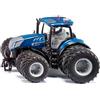 Siku 6738, Trattore New Holland T7.315, 1:32, Blu, Metallo,Plastica, Telecomandato, Controllo tramite App con Bluetooth, Con Pneumatici Doppi Rimovibili, Senza Telecomando