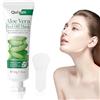 Lezehea Maschera viso all'aloe vera, maschera peel-off, maschera lenitiva in gel all'aloe vera, con pennello per il trucco, set idratante per la cura della pelle, per tutti i tipi di pelle, 50 g