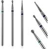 DIVINA VITAE 3 Pezzi Punte Fresa Unghie Professionale Punte Diamantate per Unghie 3/32 Punte per Trapano per Unghie Testa a Sfera per Cuticole Punte per Manicure Elettriche Lima per Unghie Pedicure Strumento