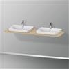 Duravit Happy D.2 Plus consolle con 2 aperture per 2 lavabi da appoggio, HP032HB7171#2xAusschnitt23596, Happy D.2 [Mobili da Bagno > Top]