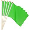 PATIKIL 16pz Mini Bandierine, Verde Bandiere Gioco Solido Verde Bandiere Piccole Mini Bandiere Attacca Festa Decorazioni per Gioco Compleanno Carnevale
