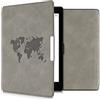 kwmobile Custodia eReader Compatibile con Kobo Aura ONE Cover - eBook Reader Flip Case - Cover eReader Magnetica Pelle PU Sagoma Mondo
