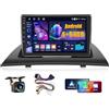 Fuluku 4+64G Android Autoradio per BMW X3 E83 2004-2010 con Wireless Carplay&Android Auto, 9'' IPS Touch Screen Radio con Bluetooth 5.0/GPS/Telecamera posteriore/FM/WiFi/SWC