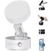 FiveMileBro Supporto Telefono Magnetico per Auto con Ventosa Forte, Porta Cellulare Universale 360° Girevole e Pieghevole, Compatibile con Tutti i Smartphone per Auto, Casa, Palestra (Bianco)