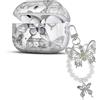 KEWUF Custodia AirPods pro 2, Airpods pro 2 Cover, Air pods pro 2 Case, Custodia per Auricolari a Farfalla, Custodia Trasparente per Auricolari, Custodia Antiourto, Con Cordino(Farfalla, Air Pods pro 2)