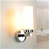 Licht-Erlebnisse Lampada da specchio da parete per bagno in metallo cromato vetro E14 A:22 L:8 P:11 lampada da parete applique da bagno interna luce diffusa
