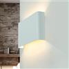 Licht-Erlebnisse Applique LED per interni HAGA dal design moderno Up & down color bianco acciaio Inox G9 Luce Indiretta ideale per salotto corridoio