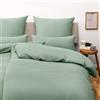 Blumtal Copripiumino Singolo in Microfibra, Set Completo Copripiumino Singolo con 2 Federe Cuscini Letto, 140 x 200 & 65 x 65 (1x), Verde Chiaro