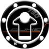 Paraserbatoio.it Adesivo effetto 3D Protezione Paraserbatoio resinato compatibile con KTM DUKE 790 THE SCALPEL - Protezione tappo - Colore Nero v2