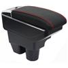 OYHCM Auto Centrale Bracciolo Compatible with Toyota Yaris Braccioli GR Yaris Yaris Elegant 2020-2024 Braccioli Poggiabraccio Vano Portaoggetti Doppio Spazio di Archiviazione Nero con Portabevande