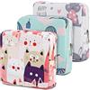 CIATBYYJ 3 sacchetti per tamponi, piccoli raccoglitori, borsa per la prima ragazza del periodo, borsa portatile per donne, adolescenti, ragazze e donne, Rosa Verde, 0.0007755 litres