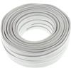 SeKi Cavo per altoparlante piatto 2 x 2,5 mm², di colore bianco, 25 m, CCA, cavo audio, per altoparlante